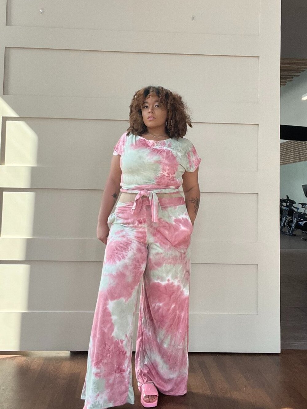Plus Size Anika Top & Palazzo Pants Set